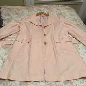 Merona long pink jacket with button and Tailored